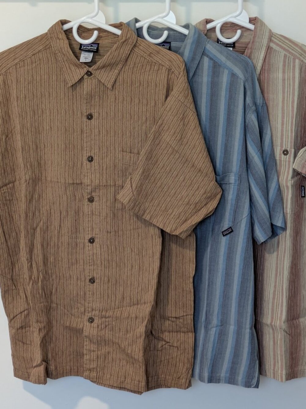 🏔️ Patagonia Short Sleeve Button-Down Bundle - 3 Shirts - Size L - Organic Cott